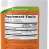 A bottle of supplement facts for an orange and white label.