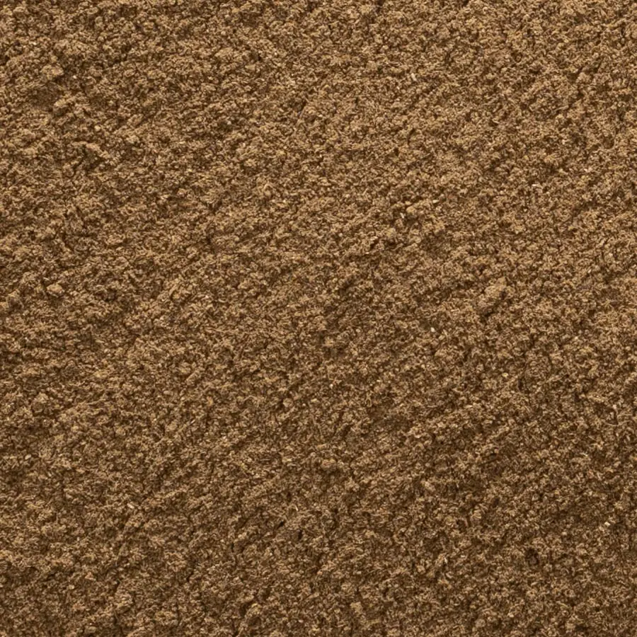 A close up of the brown carpet material