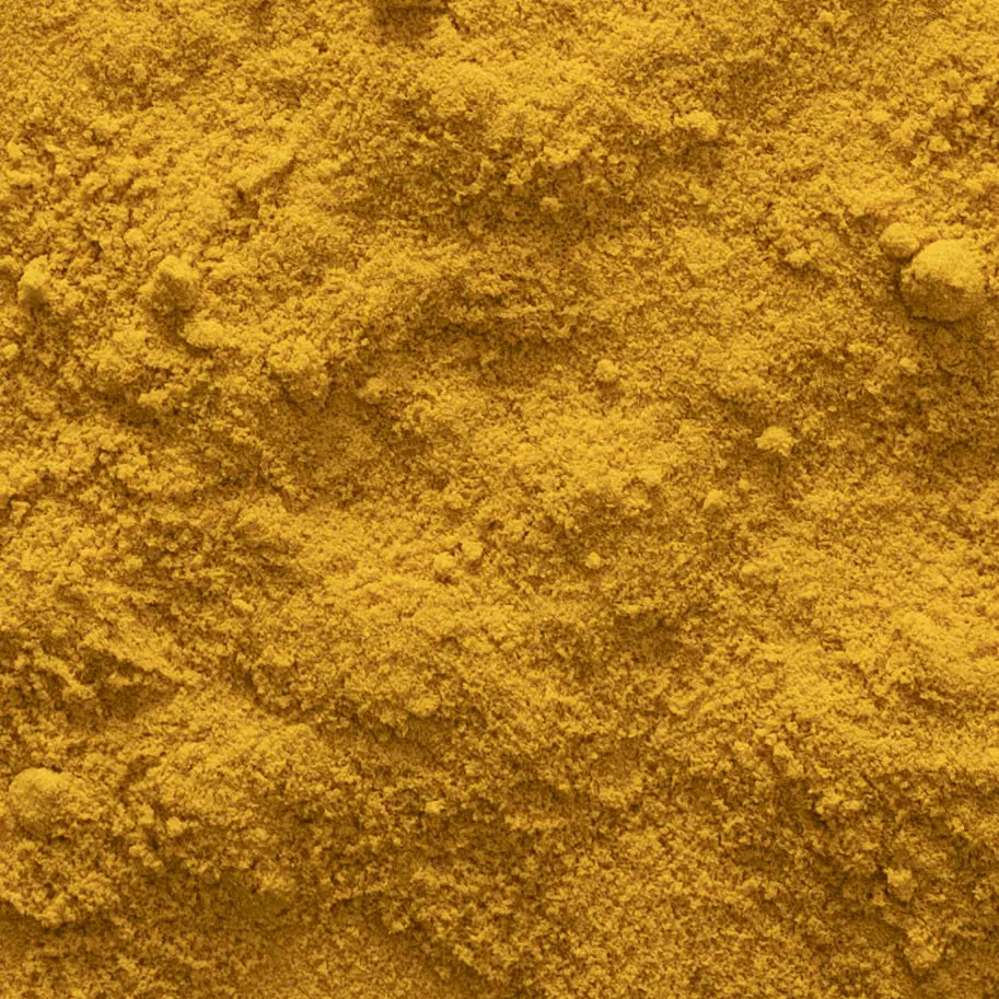 A close up of some yellow powder